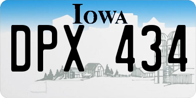 IA license plate DPX434