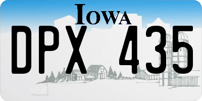 IA license plate DPX435