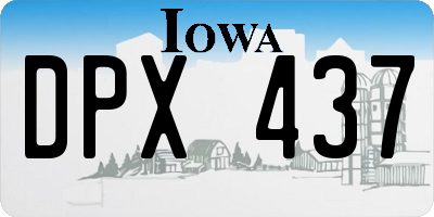 IA license plate DPX437