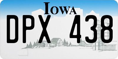 IA license plate DPX438
