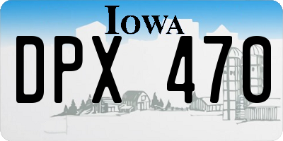 IA license plate DPX470