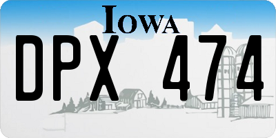 IA license plate DPX474