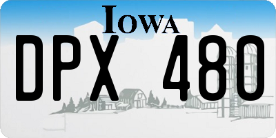 IA license plate DPX480