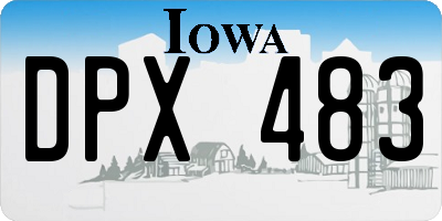 IA license plate DPX483