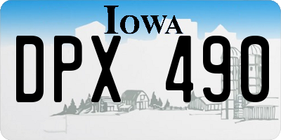 IA license plate DPX490