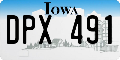 IA license plate DPX491