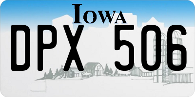 IA license plate DPX506
