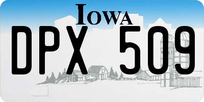 IA license plate DPX509