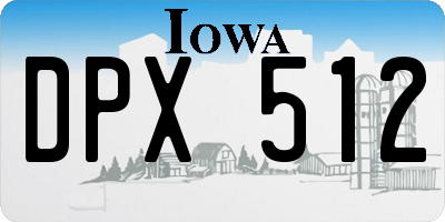 IA license plate DPX512