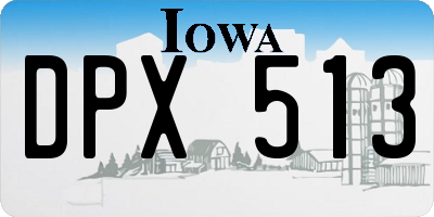 IA license plate DPX513