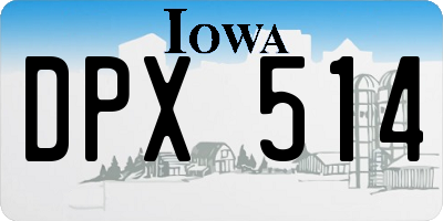 IA license plate DPX514