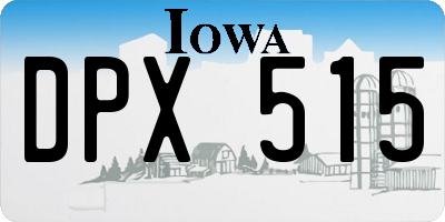 IA license plate DPX515