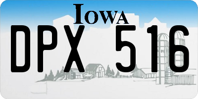 IA license plate DPX516