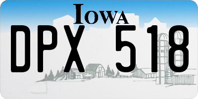 IA license plate DPX518