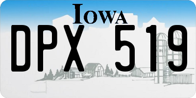 IA license plate DPX519