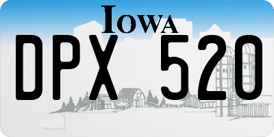 IA license plate DPX520