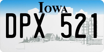 IA license plate DPX521