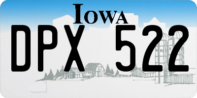 IA license plate DPX522