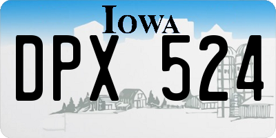 IA license plate DPX524