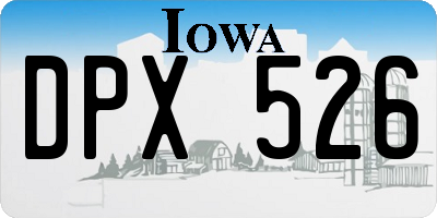 IA license plate DPX526