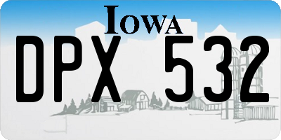 IA license plate DPX532
