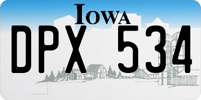 IA license plate DPX534