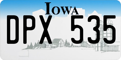 IA license plate DPX535
