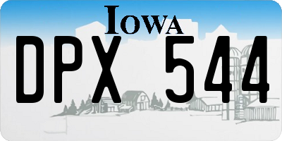 IA license plate DPX544