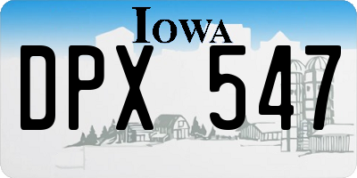 IA license plate DPX547