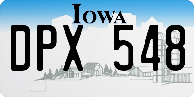 IA license plate DPX548