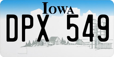 IA license plate DPX549