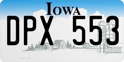IA license plate DPX553