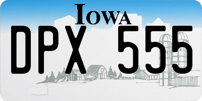 IA license plate DPX555