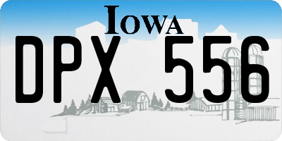 IA license plate DPX556