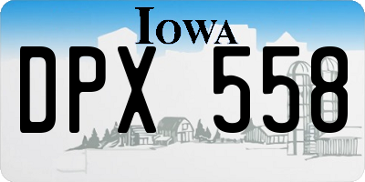 IA license plate DPX558