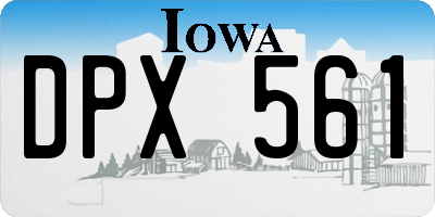 IA license plate DPX561