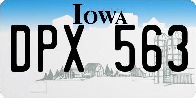 IA license plate DPX563