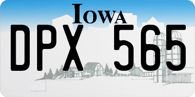 IA license plate DPX565