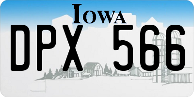 IA license plate DPX566