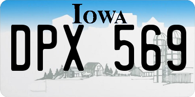 IA license plate DPX569