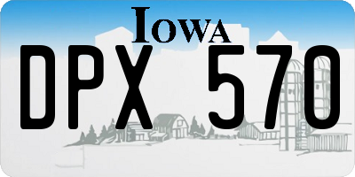 IA license plate DPX570