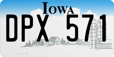 IA license plate DPX571