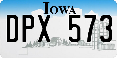 IA license plate DPX573