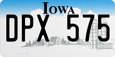 IA license plate DPX575