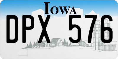 IA license plate DPX576