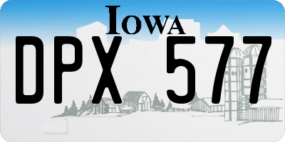 IA license plate DPX577