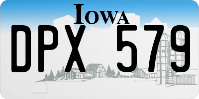 IA license plate DPX579