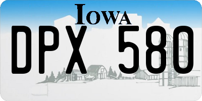 IA license plate DPX580