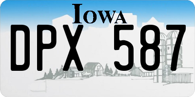 IA license plate DPX587