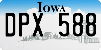 IA license plate DPX588